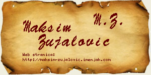 Maksim Zujalović vizit kartica